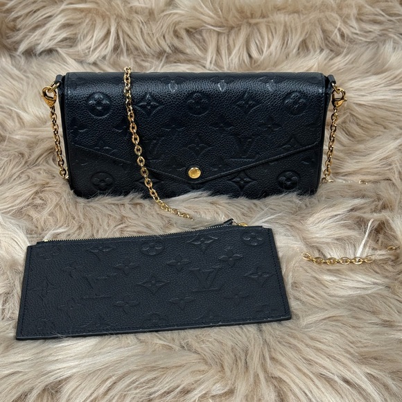 Louis Vuitton Handbags - Authentic Louis Vuitton Black Empreinte Felicie Pochette Handbag